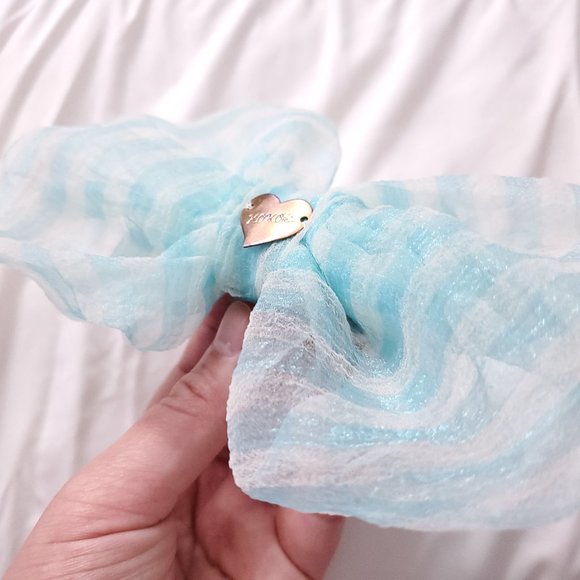 KOKOKIM Striped Baby Blue Hairbow - Picture 3 of 4